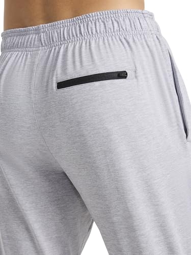 Reebok Men’s Dunk Jogger, Standard Fit, 30” Inseam, Lightweight Stretch Poly-Blend Fabric, Grey Heather, X-Large - image 6