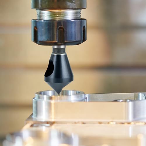 Image of QWORK 4PCS Cobalt Single-End Countersink Chamfer Tool Set, M35 High-Speed Steel, 90 Cutting Angle