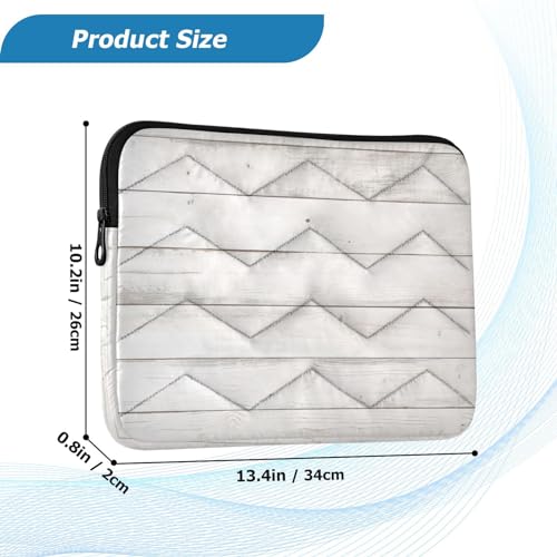 Funda para portátil 13-14 pulgadas textura madera blanca miniatura 3