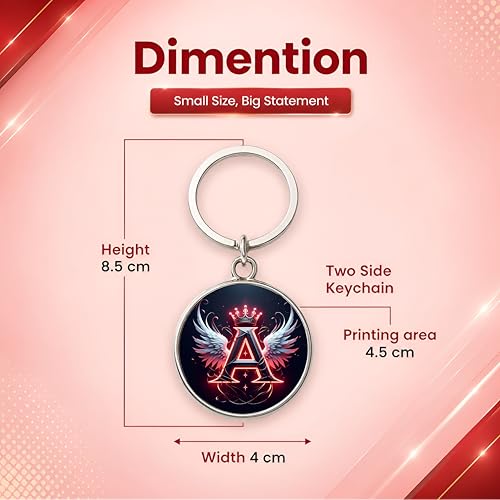 Image of magical gifts MG | Premium Alphabet & Initial Metal Keychain for Bags & Keys | Double-Sided | Personalized Initial Charm Keyring | Heavy-Duty Metal | Perfect for Gifting & Daily Use
