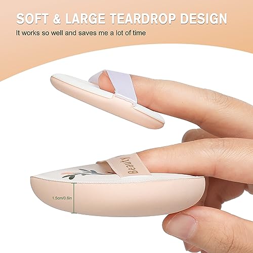 FERYES Large Teardrop Powder Puff for Powder Foundation & Concealer, Makeup Setting - Makeup Puff for Loose Powder Cosmetics, 3 PCS - Image 2