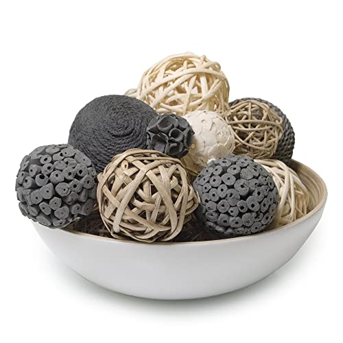 Image of ANDALUCA Decorative Balls Vase Filler Bag with Orbs, Balls (Grey)