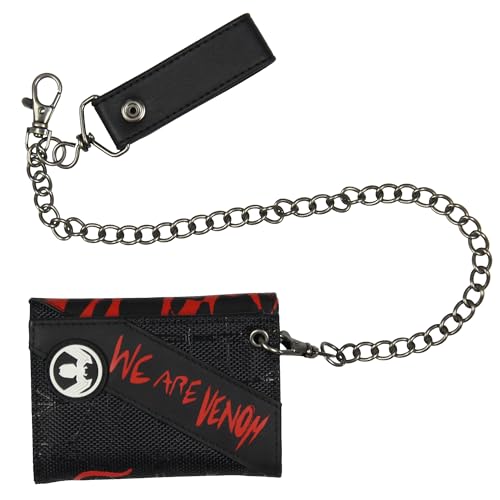 Bioworld Marvel We are Venom Character Design Tri-Fold Snap Chain Wallet2