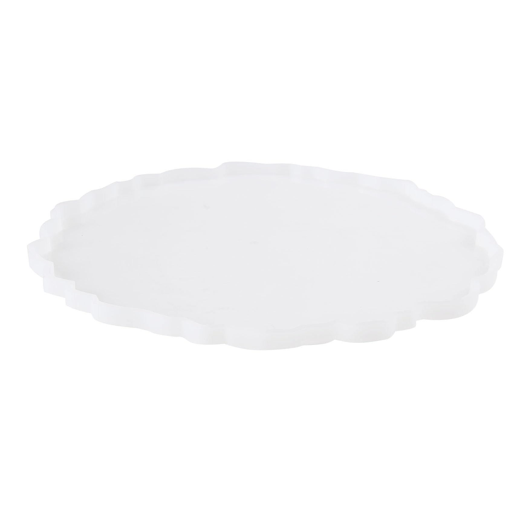 CTRLZS DIY Crystal Epoxy Mold Compote Swing Table Round Lace Coaster Table Decoration Silicone Mold