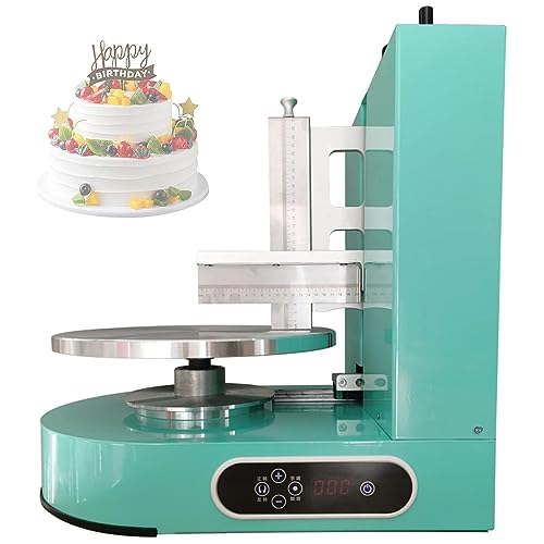 ROGHA Elektrische Kuchen-Zuckergussmaschine, 4–12 Zoll verstellbare Kuchenglätter-Polierer, maschineller Kuchen-Brot-Sahne-Marmelade-Verteiler,Green