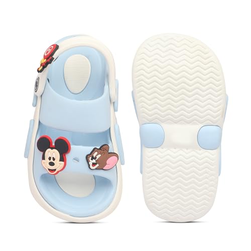 Image of Kids Cartoon Character Sports Sandals Lightweight Soft Sole Slip-On Sandals with Adjustable Back Strap for Boys & Girls