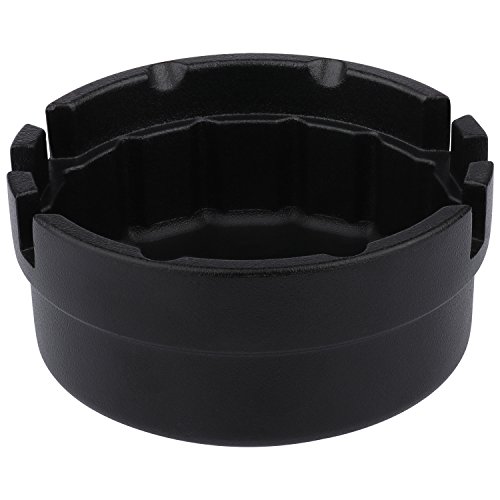 Danti Oil Filter Wrench for Toyota & Lexus 4 Cylinder Prius Matrix Rav4 Auris Corolla Highlander Avalon Camry Scion TC- 2016 Latest Black Aluminum Alloy, Fits 3/8" & 1/2" Drive (Upgrade Black)