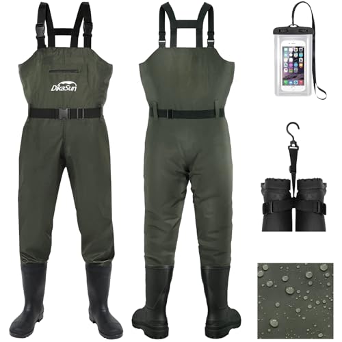 Waterproof Fishing Waders for Men Women| 2-Ply Nylon/PVC Chest Wader