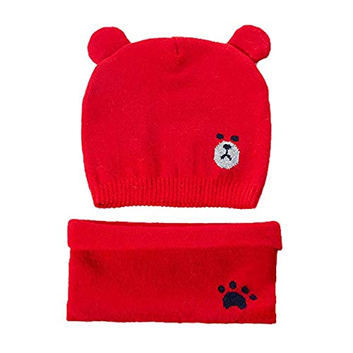 Knitted Scarf Set Earflap baby Caps 