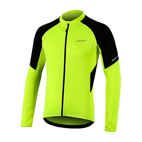 BERGRISAR Men's Long Sleeve Cycling Jersey Cover