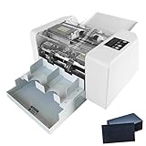 Automatischer Visitenkartenschneider A4, elektrischer Visitenkartenschneider mit Abfallbehälter, automatischer Zufuhr, 4000 Karten/Stunde, für Namens- und Einladungskarten