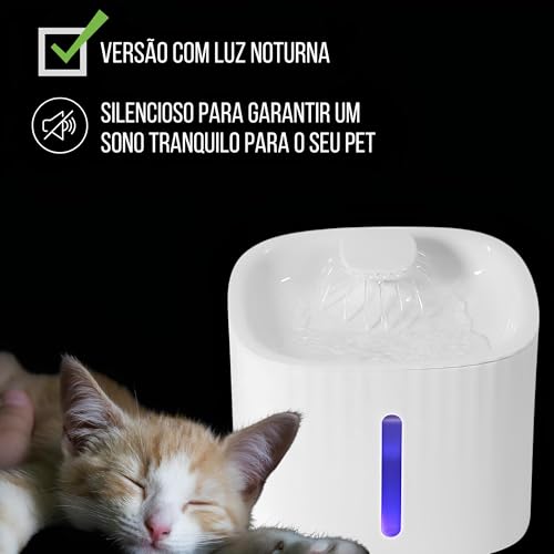 Bebedouro Fonte de água para Gatos Bebedouro Automático para Animais de Estimação Gatos Cães Dispens