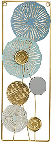 Joylern Metal Wall Art Decor Mirrored Flower Wall Sculpture Decorative Artwork Mirror Wall Hanging Decor for Living Room Home Office Hallway Bedroom Kitchen - Style 01