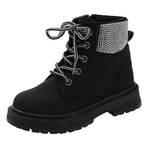 Kids Girls Ankle Bootie Chunky Low Block Heel Short Dress Booties Square Toe Cowgirl Boots Walking Riding Boots