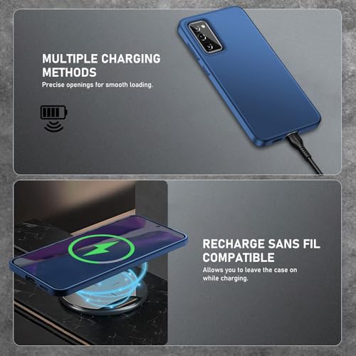 Coque militaire Samsung Galaxy Note 20 mate bleue rigide - 3