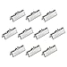 uxcell 180Pcs Ribbon Crimp Clamp Ends, 22mm Bookmark Pinch Cord End Clasps for DIY Craft Making, Silver Tone