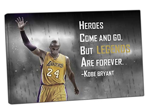 Kobe Bryant Legend Heroes Foto Bild Bild Basketball Bild Druck auf gerahmter Leinwand Wandkunst Heimdekoration, Stoff-Leinwand, 24 x 16 inch(60x 40 cm) -18mm depth