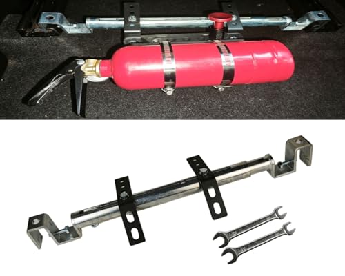 Car Fire Extinguisher Bracke Seat Track Bracket Adjustable Width Fits Most Vehicles
