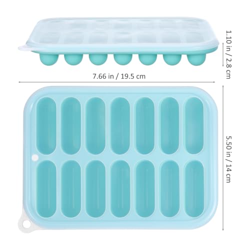 Bandeja de silicona para palitos de hielo, color verde miniatura 2
