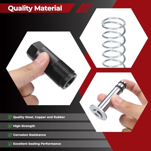 Image of Low Side Smaller & Bigger Pump Piston Pump Plunger Kit Fit for Most 3 Ton Jack, Compatible with Torin Big Red /Harbor Freight Daytona Pittsburgh /Arcan 3 Ton Floor Jack Rebuild