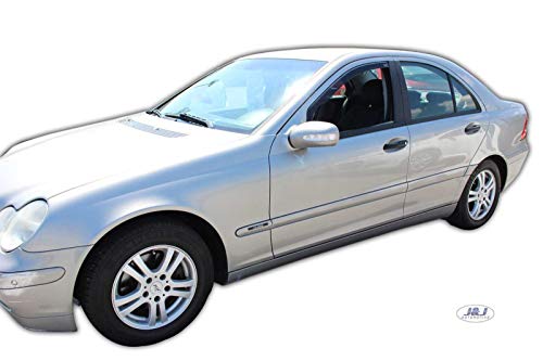 J&J AUTOMOTIVE | Heko Deflecteurs d'air Déflecteurs de Vent Compatible avec C-Klasse W203 / S203 4P. Berlina/Break 2000-2007, Ensemble 2 pcs