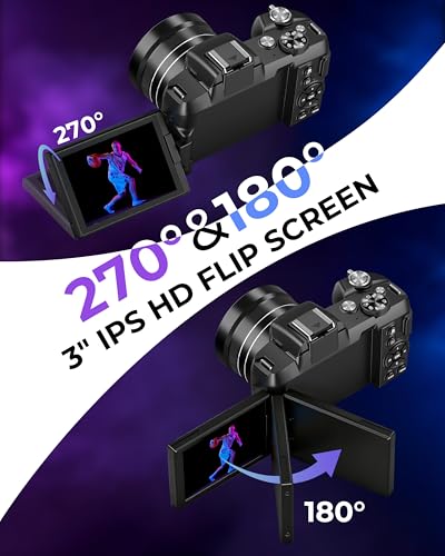 Image of 5K Digital Cameras for Photography 80MP WiFi UHD Autofocus Vlogging Camera