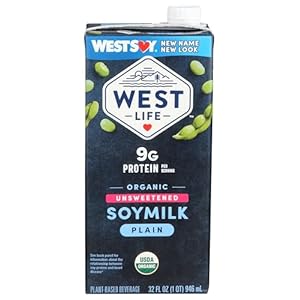 West Life Organic Unsweetened Soy Milk, 32 FZ