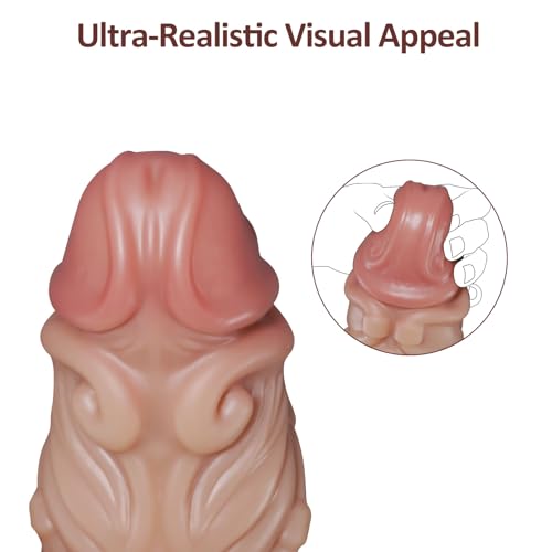 Image of 11.8 Inch Huge Dildo, 2.6 inch Diameter Thick Monster Dildos with Strong Suction Cup for Hands-Free, Dual Density Silicone Anal Toy Butt Plugs Adult Sex Toy Women Men