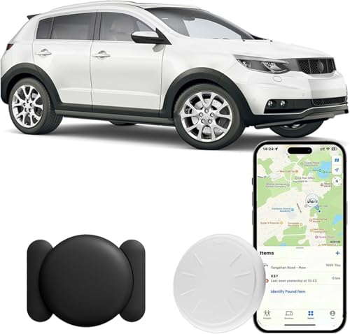 Image of GPS Tracker for Vehicles, 1PCS Real Time Tracker Device for Vehicles Work with Find My (iOS Only), Magnetic Car Tracker, No Monthly Fee GPS Tracker with Sound and up to 1.5X Precision Finding Range