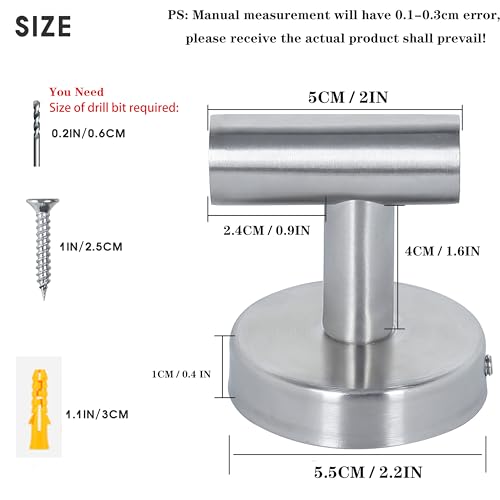 image for Homagic Bath Towel Hooks Robe Hook Holder Wall Mount Heavy Duty Wall H