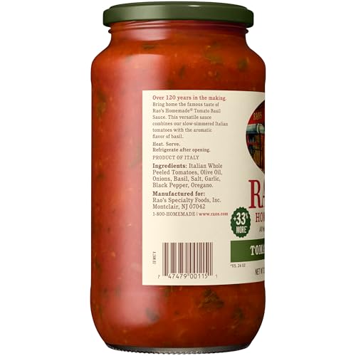 Image of Rao's Homemade Tomato Basil Sauce Made with Italian Tomatoes, 32 oz