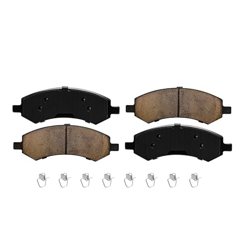 Image of Detroit Axle - Brake Pads for 2009-2018 Dodge Ram 1500, 2007-2009 Durango | Chrysler Aspen, 2019-2023 Ram 1500 Classic, Front and Rear Ceramic Brakes Pads Replacement