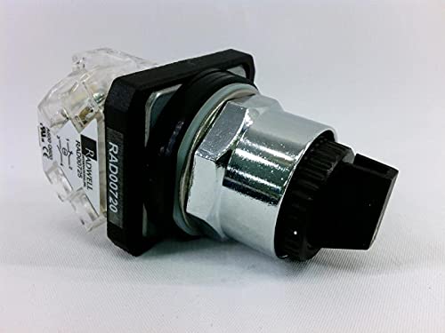 RADWELL VERIFIED SUBSTITUTE 9001-KS43B-SUB Substitute for Schneider Electric 9001-KS43B, 1NO/1NC, 3 Position, MAINTAINED, SELECTOR Switch - 30MM SELECTOR Switch