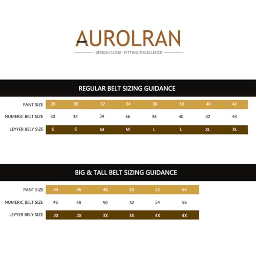 Image of Aurolran Men&Womens Leather Dress Belt Business Automatic Buckle Belt Color-Black Silver Gold