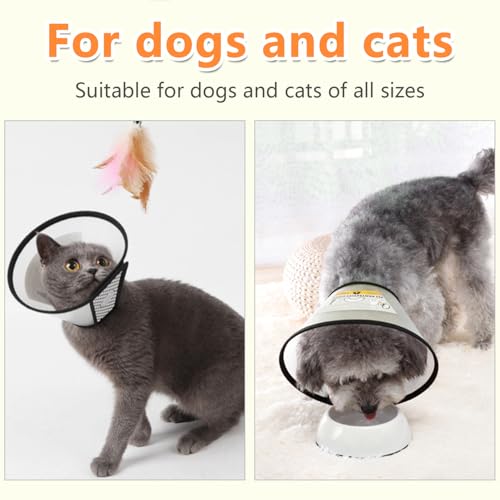Dog Cone Recovery Collar Adjustable Pet Cone Collar Cat Comfy Soft Cone Collar for Protective Dogs and Cats After Surgery Anti-Bite Lick Wound Healing (Neck:26-33cm) - Image 6