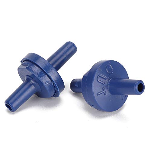Plastic Check Valve, 20 Pcs One Way Check Valve, Plastic Water Stops Check Valve for 4mm Hose Non Return Fish Tanks Air Pump Check Valves Aquarium Accessories Blue