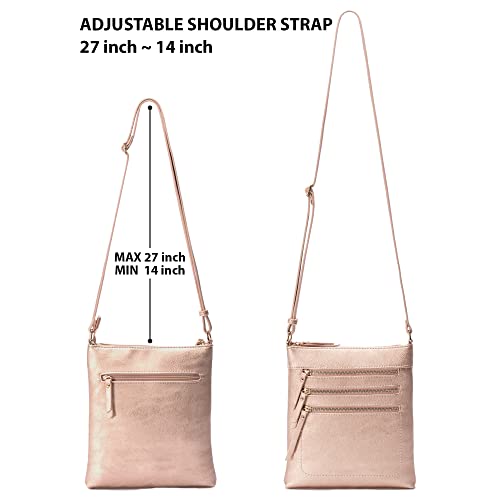 Image of Solene Crossbody Bag Functional Multi Pocket Messenger Purse Top Zip Closure Shoulder Handbag With Adjustable Strap