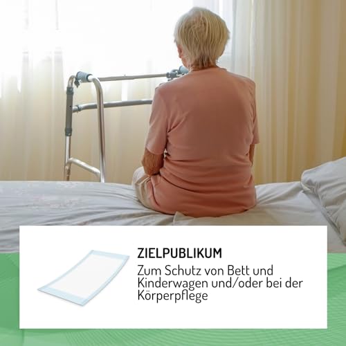 Absorbeo EXTRA Bettschutzunterlagen 30 Stück, Super Dry Effekt, Komplettschutz, Hypoallergen, Vollständig Atmungsaktiv, Größe 60 X 90 cm