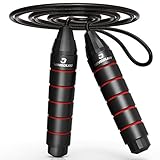 Vinsguir Jump Rope, Adjustable length Jumping Rope for Workout, Lightweight Skipping Rope for Exercise, Tangle-Free & Double Ball Bearing, Rope Skipping for Boxing, Fitness, Home Gym, Cardio