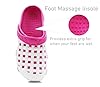IMTY Womens Clogs Lightweight EVA Breathable Beach Summer Sandals Ladies Garden Hospital Shower Pool Shoes (White/Fuchsia, UK Footwear Size System, Adult, Women, Numeric, Medium, 6) #3