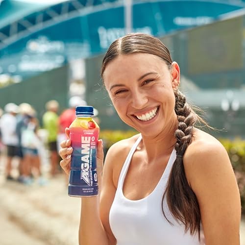 A-GAME Zero Sugar Sports Drink, Concord Grape Zero, Sugar FreNatural Flavors, Gluten Free & Keto Friendly, 16.9 Fl Oz (Pack of 12)
