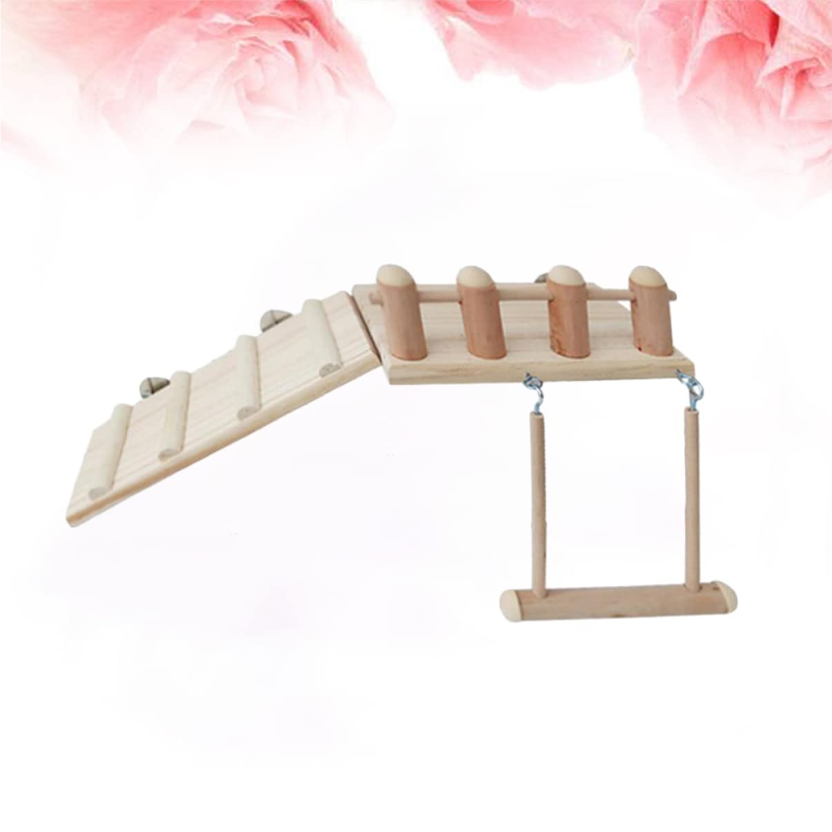 minkissy Hamsterspielzeug Set mit Schaukel und Sprungbrett für Streifenhörnchen und Kleine Papageien Robustes Zubehör für Hamster