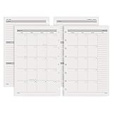 TUL Custom Note-Taking System Discbound Weekly/Monthly Refill Pages, 5 1/2