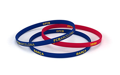 FCB - Bracciale classico blu e rosso, in silicone