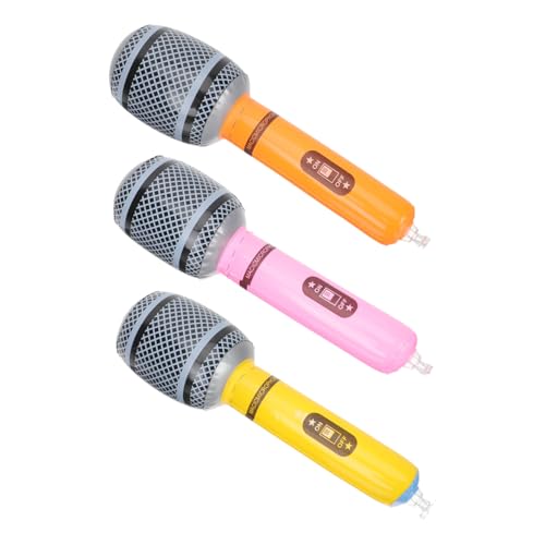 COLLBATH Microphone Gonflable pour Garçon Fille et Accessoire de Fête Rock pour Chanter et pour Garçons et