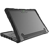 Gumdrop DropTech Hard Shell Laptop Case Fits HP Pro x360 Fortis 11 inch G9 | G10 | G11 Chromebook (2in1) Rugged Drop Tested Shockproof Reliable Device Protection for Office Travel and Business - Black