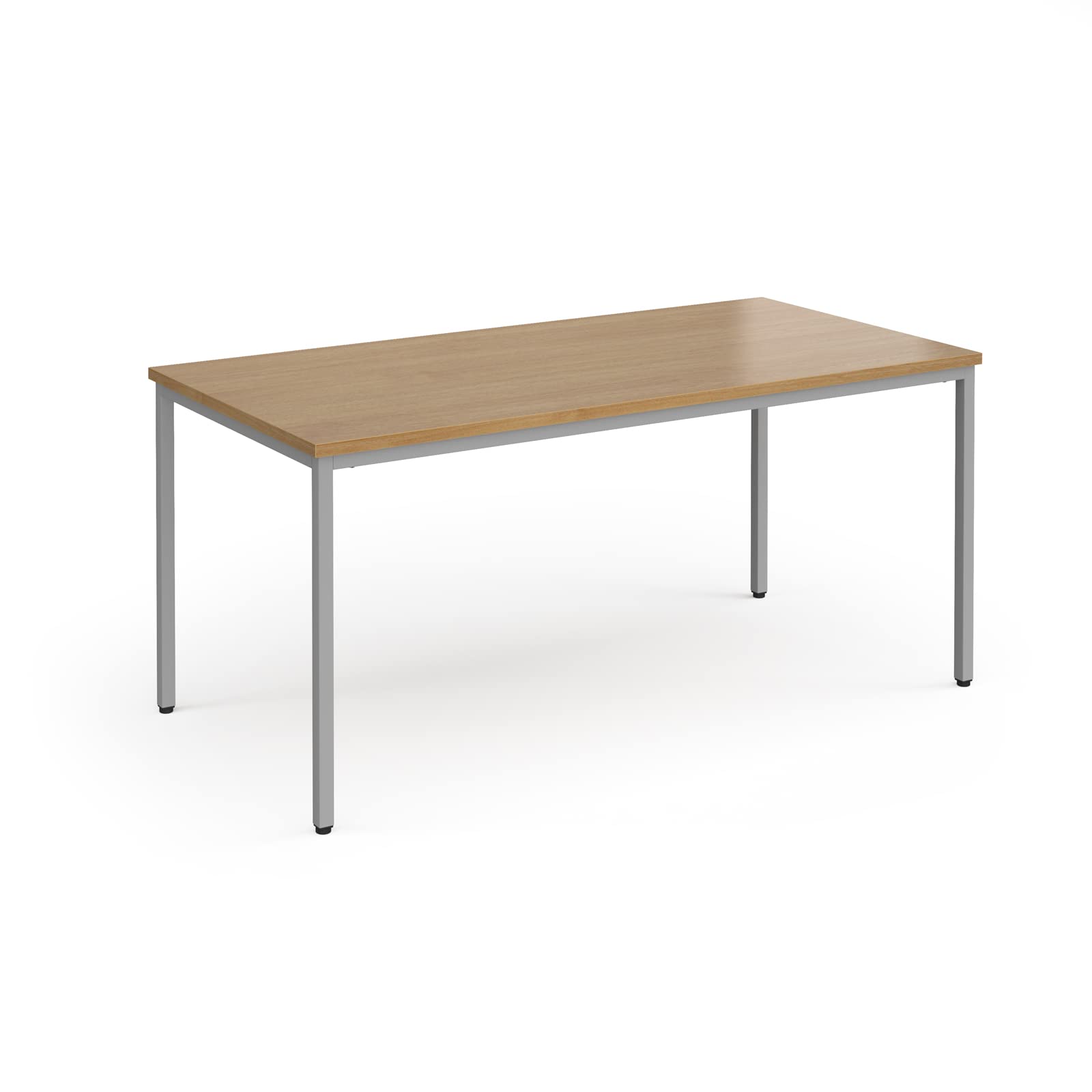 Mr Office Flexi 25 rectangular table with silver frame 800mm deep, 1600, Oak