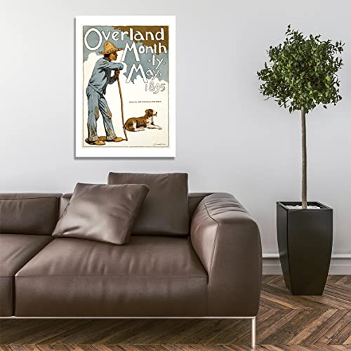 Couverture Overland 1895 encadrée | Solution déco murale mate pour petit espace