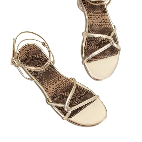 SOVANYOU Strappy Sandals for Women Dressy Flat Sandals Open Toe Cute Summer Sandal with Cross Ankle Strap3
