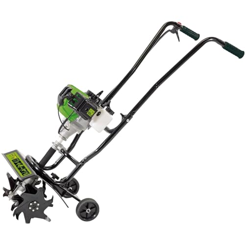 Draper 42.7cc Petrol Tiller and Cultivator | 1.2kW 2 Stroke 3HP Engine Rotavator | 4 Blades Rotation...